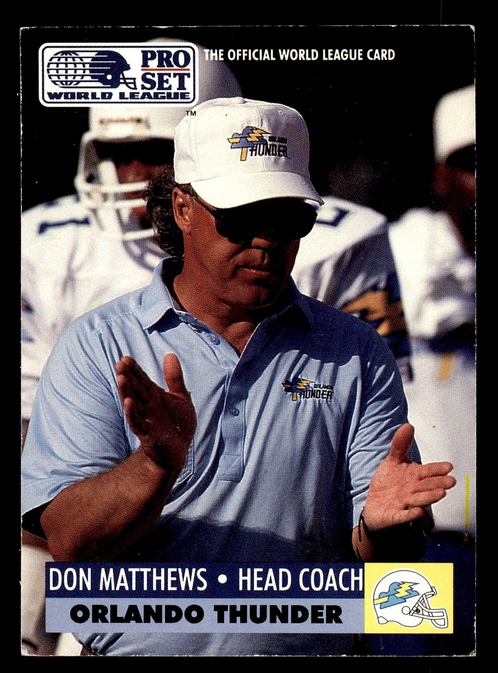 1991 Pro Set WLAF World Bowl Combo #21 Don Matthews Card